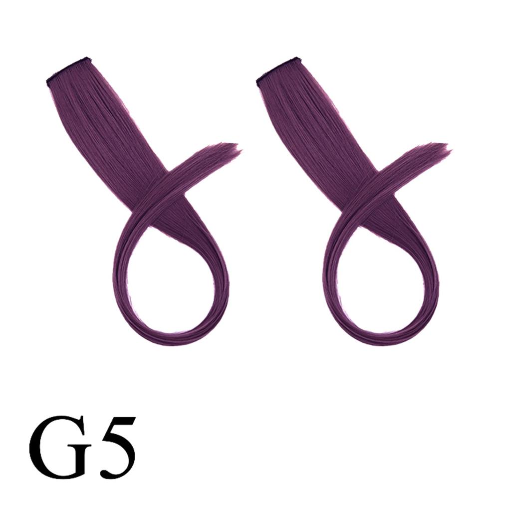 2 шт. цветные накладные волосы на клипсе 20 дюймов, прямые разноцветные волосы, аксессуары для наращивания волос для девочек, женщин, подарок, вечеринка, парик, шт.