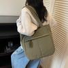 Simple and Large-capacity Tote Bag Casual Canvas Bag Women's 2025 Autumn New Commuter Shoulder Bag Student Class Bag