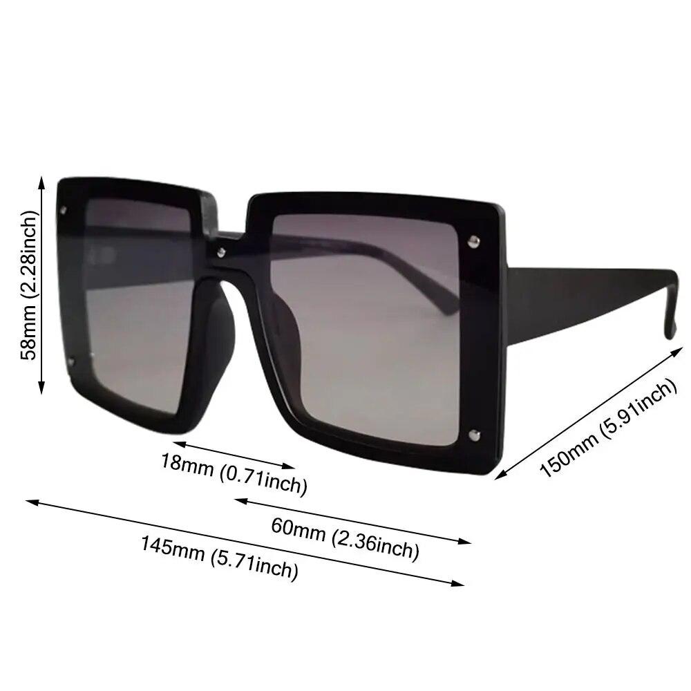 Oversize Square Men Women Sunglasses Fashion Vintage Mirror Shades Eyewear Luxury Designer UV400 Goggle Sun Glasses