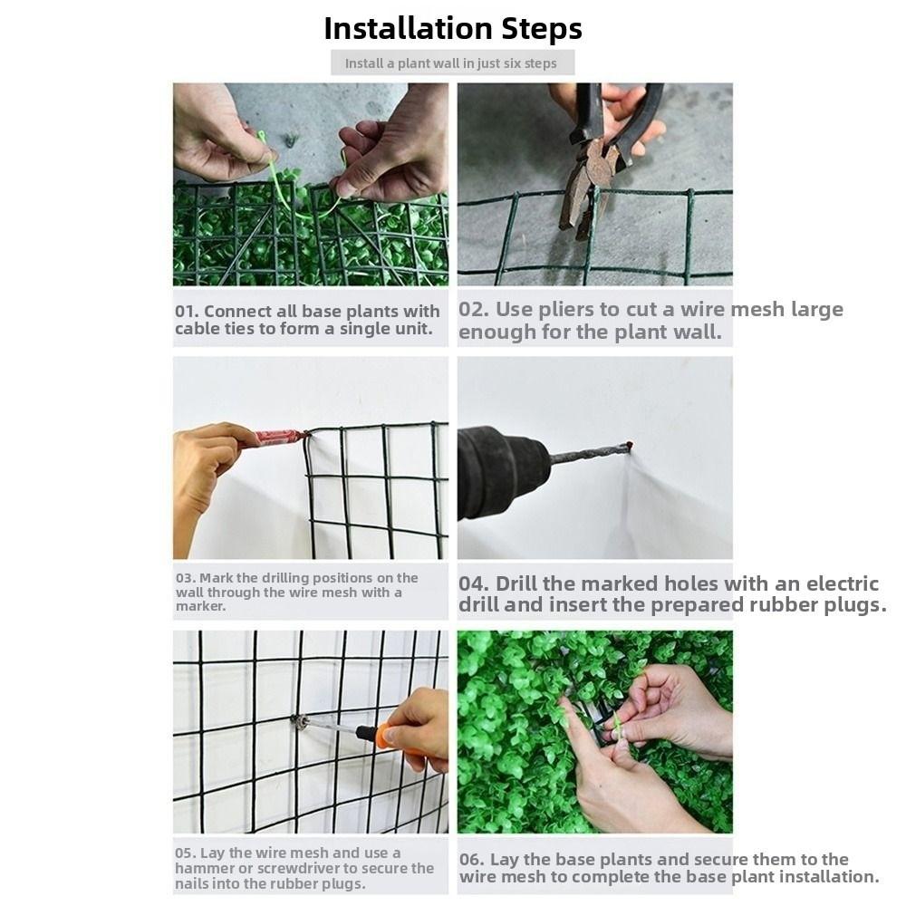 DIY Artificial Plant Wall Panel Eternal Life Flower Simulation Maple Plant Sheet Durable 25*25cm Artificial Fern Grass