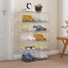 Transparent Shoe Storage Box Magnetic Snap Dustproof Moisture-proof Ornament Flip Shoe Cabinet Household Dormitory Storage Racks