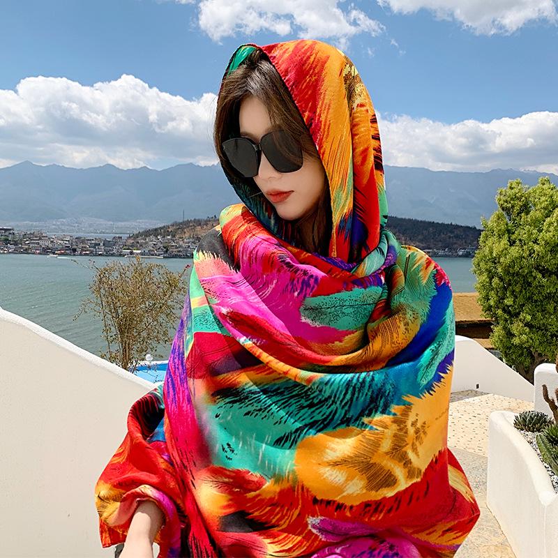 Этническая защита от солнца дорожная шаль - Юньнань, Цинхай, Тибет, Синьцзян