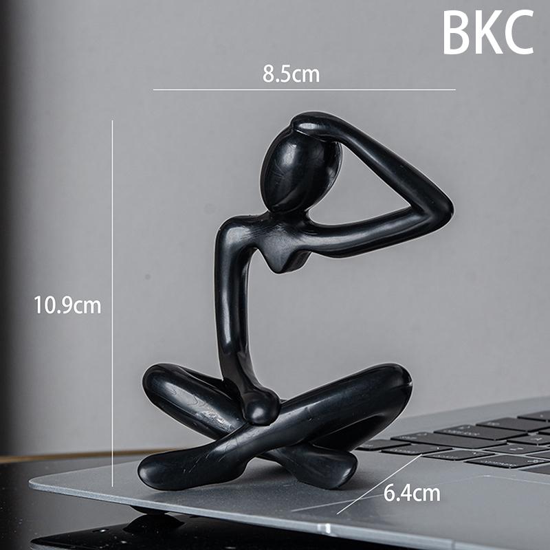 Статуэтка мыслителя, абстрактная статуэтка йоги, пластиковая ручная работа, скульптура, домашний декор, украшения для офиса и рабочего стола