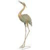 Outdoor Garden Statue Metal Heron Sculpture 90 Cm Multicolor Outdoor Garden Decoration