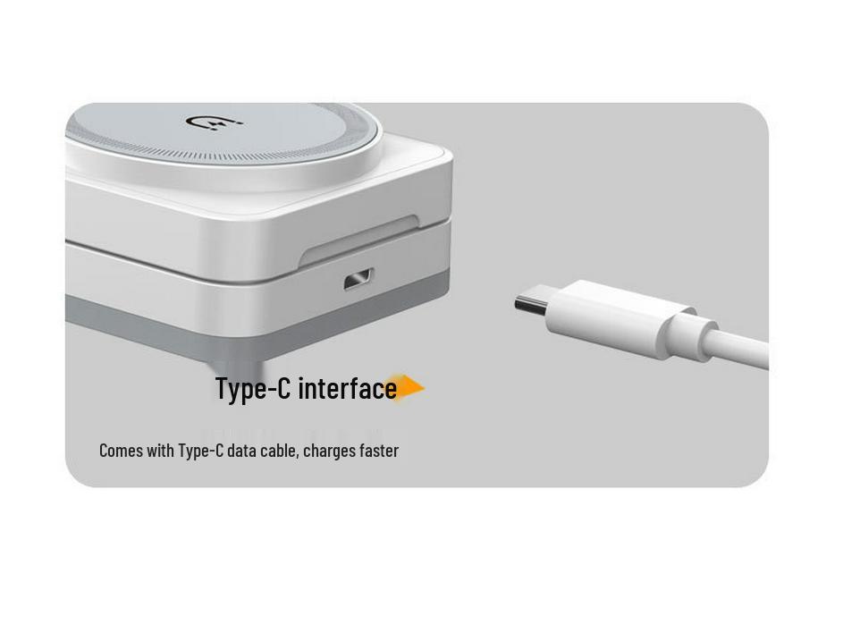 Беспроводное быстрое зарядное устройство 3-в-1: Складная подставка для телефона, часов и наушников