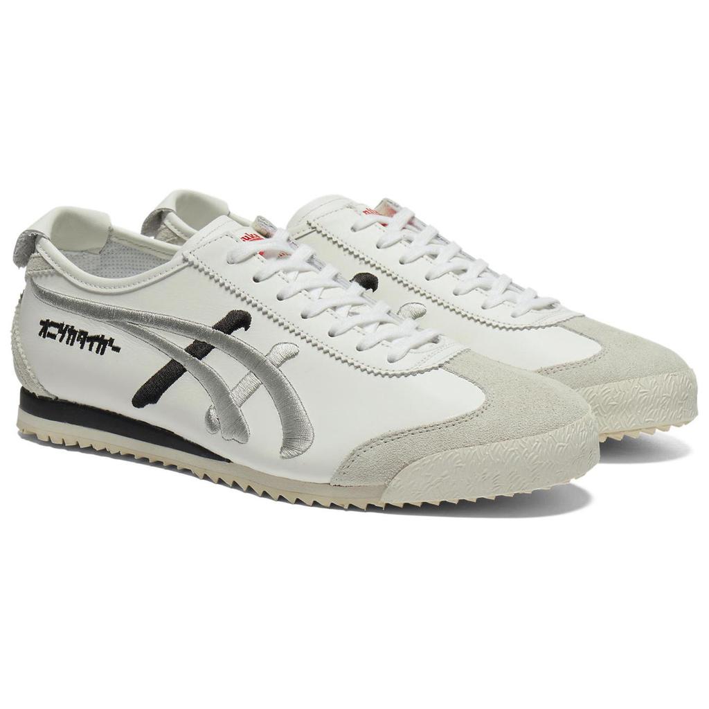 ONITSUKA TIGER Mexico 66 Nm Удобные Мягкие Нескользящие Износостойкие Низкие Повседневные Кроссовки Унисекс Белый Серебристый 1183C320-102