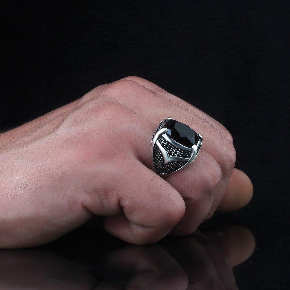 Серебряное мужское кольцо, роскошные украшения, мужские аксессуары, лучший подарок для Besties, аксессуары из стерлингового серебра 925 пробы, лучший подарок на годовщину