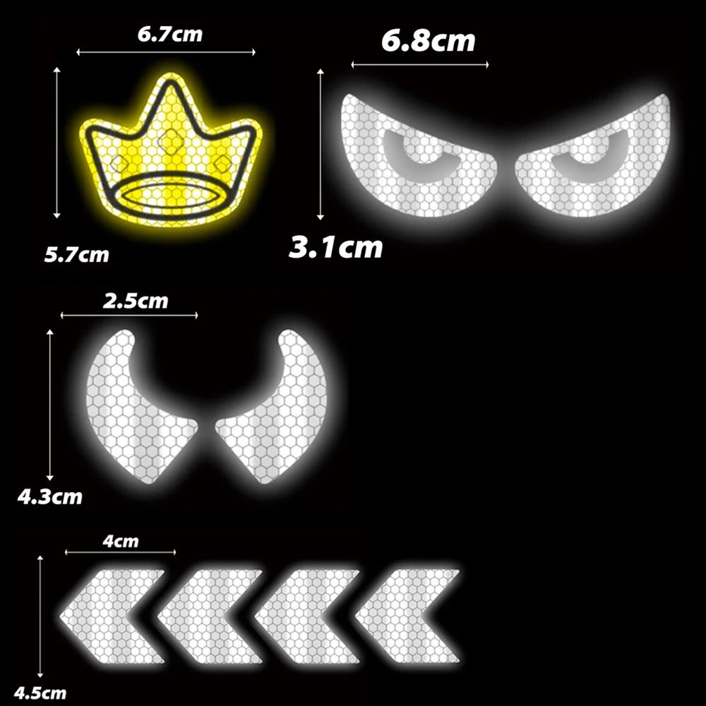 Светоотражающие наклейки на шлем мотоцикла Предупреждающие знаки для электромобилей и мотоциклов Светоотражающие наклейки Шлемы DIY Декоративные аксессуары
