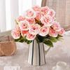 Искусственный Имитационный Цветок 10 Веток Осенняя Парижская Роза Украшение для Дома Роза Комнатная Гостиная Обеденный Стол Искусственное Цветочное Украшение