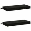2 Piece Bench Cushions SOEST 2 Pcs. 100percent Polyester Black