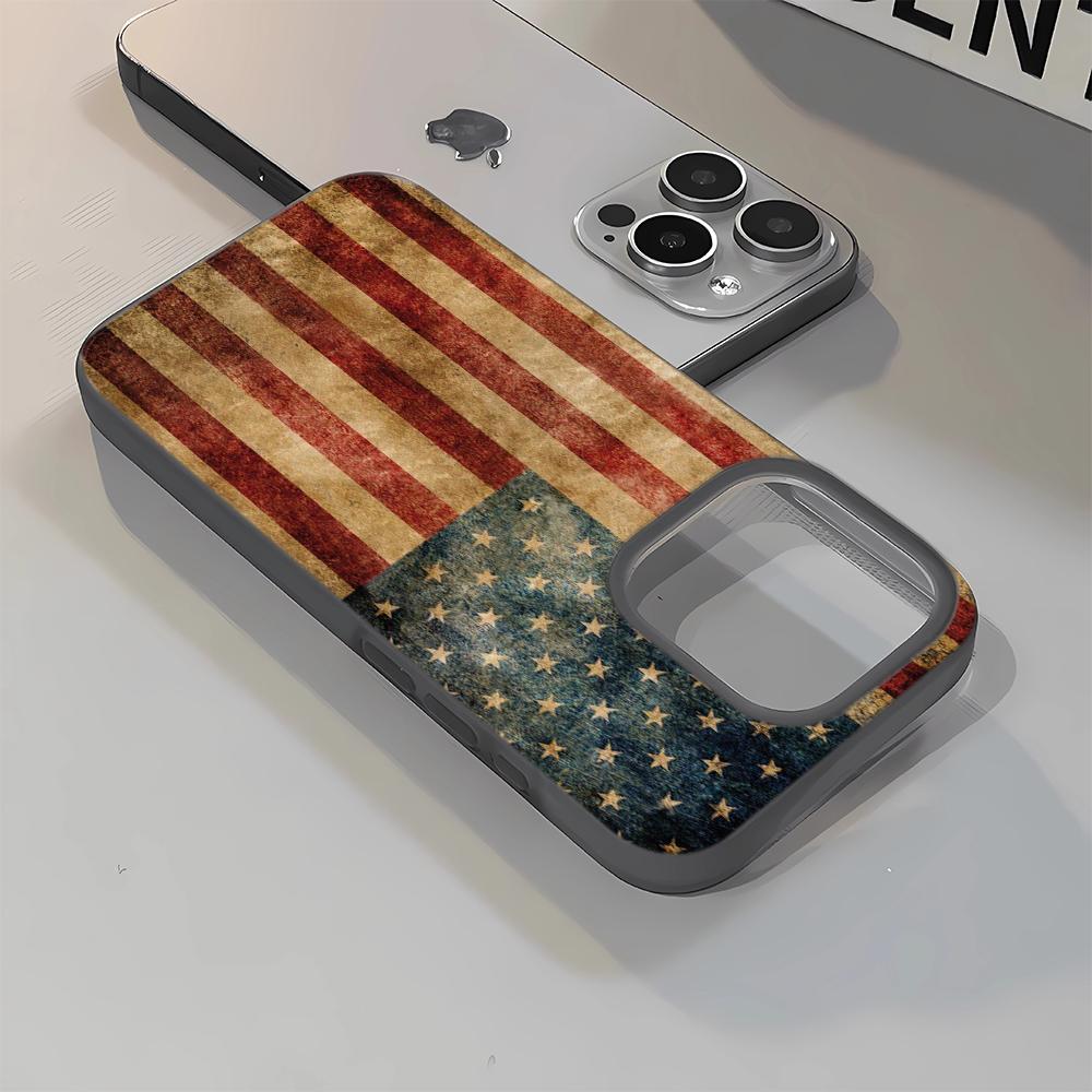 Чехол для телефона с флагом США для iPhone 17 Чехол для iPhone 13 16 15 14 12 17 Pro Max XR 7 8 SE Эстетичный цветочный чехол Funda