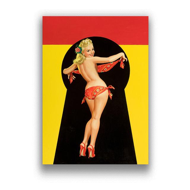 Сексуальная Красота Искусство Ретро Украшение Дома Комната Гостиная Диван Украшение Стены Картина