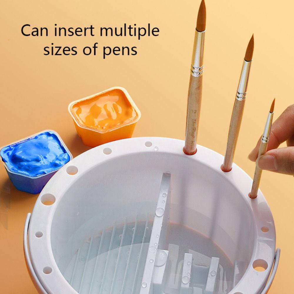 With Lid Paint Brush Washer Paint Brush Holder/Color Palette Paint Brush Cleaner  Students