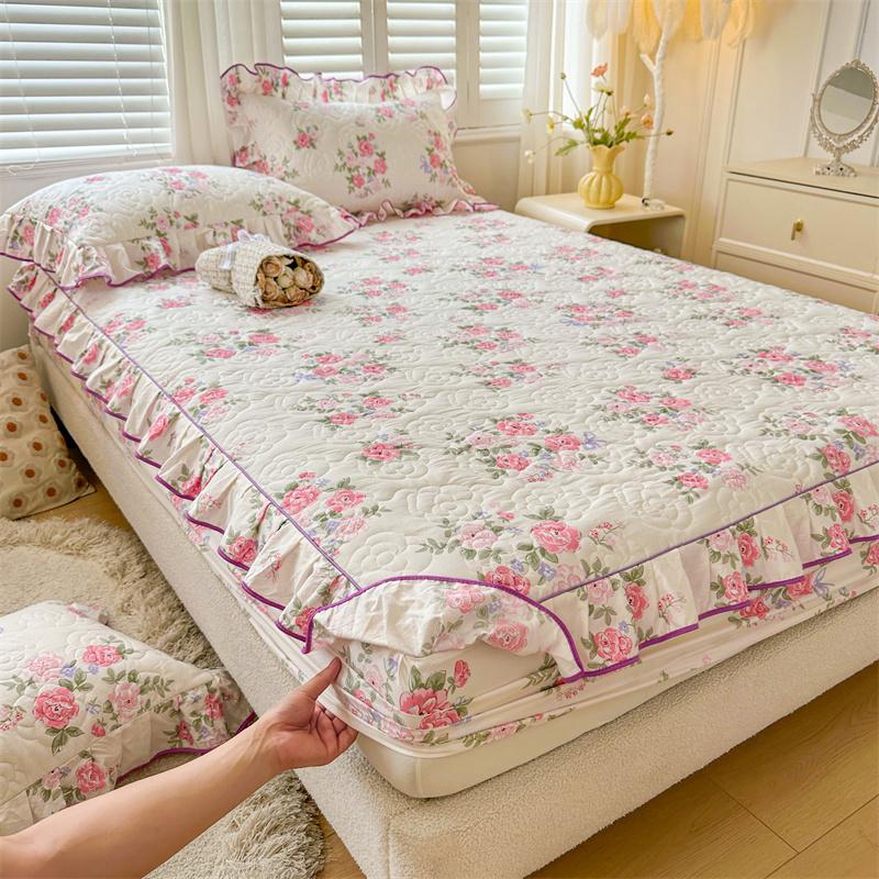 Покрывало, приятное для кожи, простое покрывало для кровати из чистого хлопка, эластичное постельное белье cubre colchón (Нет наволочки)