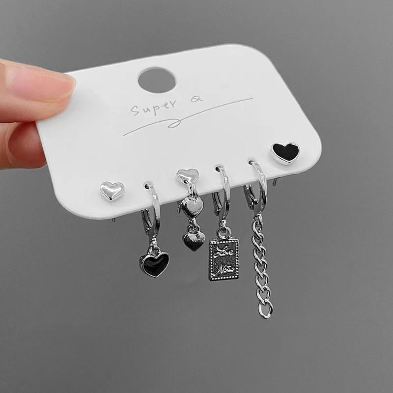 iF ME Корейские серьги-бабочки в форме сердца для женщин, комплект сережек для пирсинга в виде хрустальной звезды, модные аксессуары, ювелирные изделия