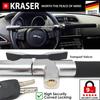 KRASER WA839B Steering Wheel High Universal and 3 Emergency Car Steering Wheel Lock Lock, Security, Adjustable, Keys, Built-in Hammer,