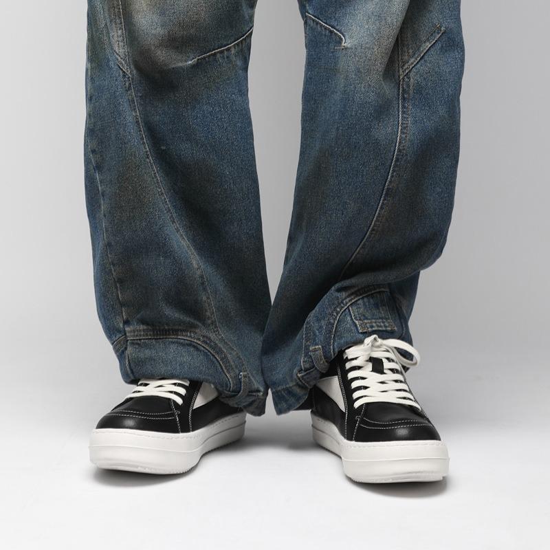 Кеды мужские перевернутый треугольник нишевые с молочным ароматом толстая подошва трендовые универсальные с внутренней высотой спортивные модные повседневные туфли