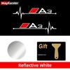 2 Pcs Car Window Sticker Graphics Body Reflective Vinyl Decal For f2 A1 A2 A3 A4 A5 A6 A7 A8 Q2 Q3 Q4 Q5 Q6 Q7 Q8 TT SQ2 S6