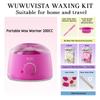 Waxing Kit WUWUVISTA Hair Removal Hard Wax Kit  for Women Men with Wax Warmer&Wax Beads for Full Body/Face/Brazilian/Bikini/Sensitive Skin(11 Items)
