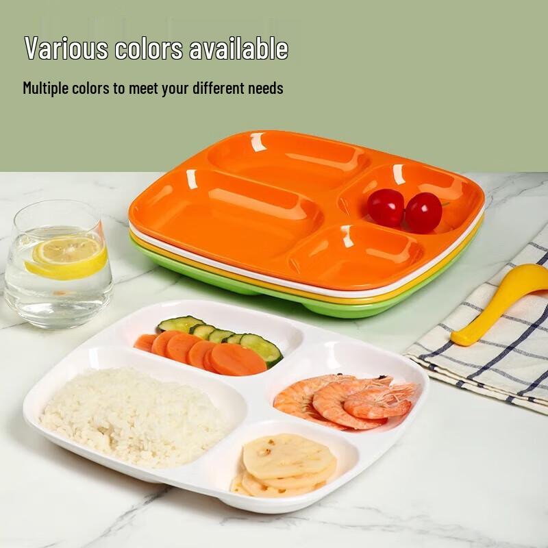 Меламиновая обеденная тарелка формата А5, разделенная на четыре секции