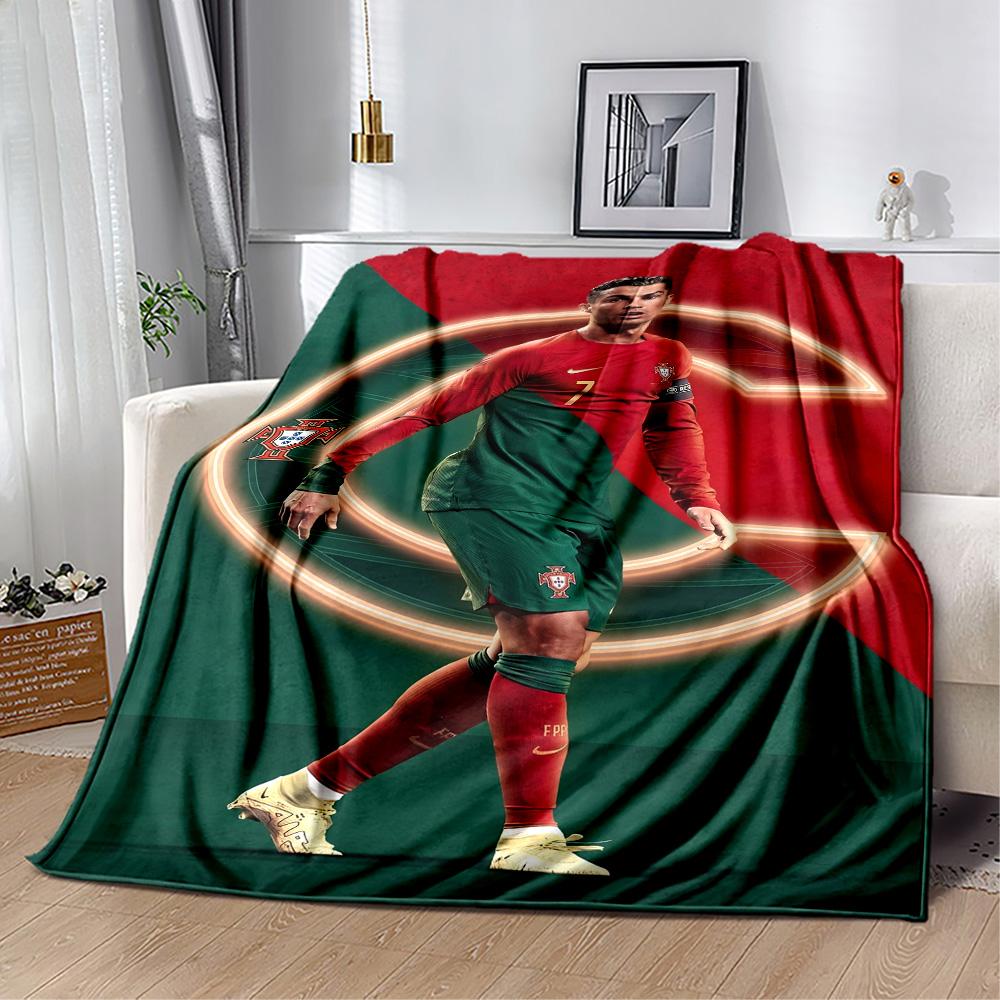 Ronaldo's Legacy Football Blanket Soft & Cozy Perfect for Sofa Chair Office for All Occasions Warmthful Decor