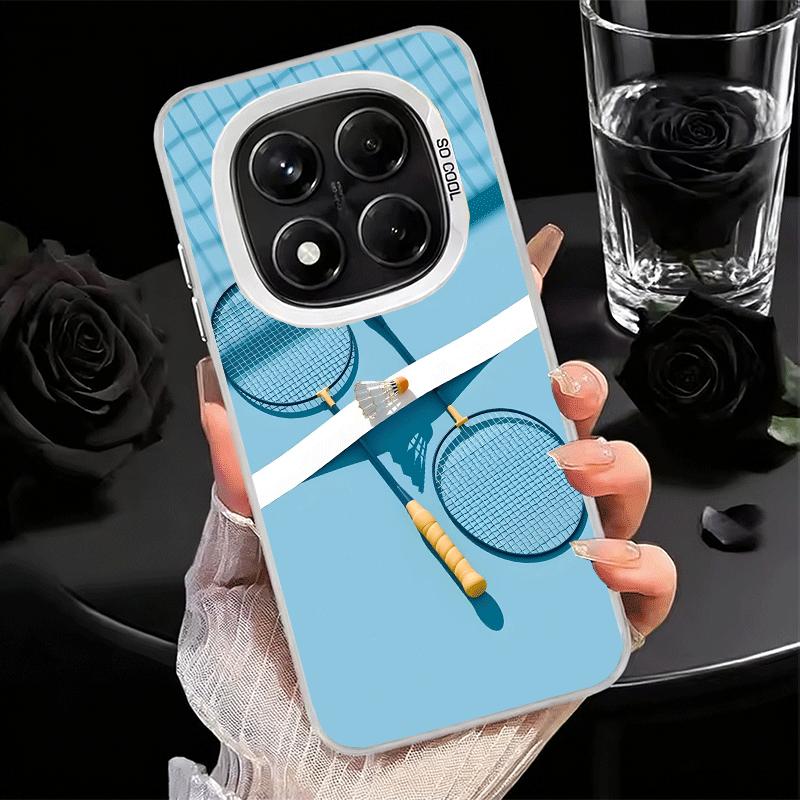 Спортивный противоударный чехол для телефона с рисунком бадминтона для Xiaomi Redmi Note 15 14 13 12 Pro Plus 11 11S 11T 5G, чехол, защита от падений, Fundas