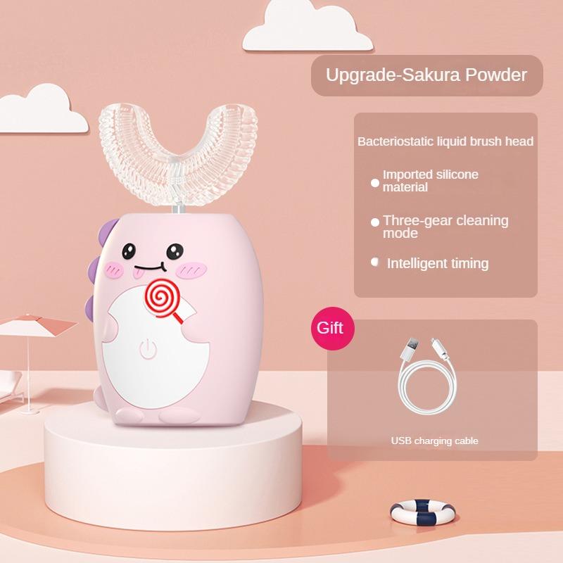 U-образная ультразвуковая детская электрическая зубная щетка, перезаряжаемая, автоматическая, интеллектуальная, с мягкой щетиной, для чистки зубов