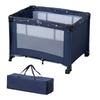 Playard Baby Folding Safe Playpen Casters with Stopper Carry Bag Included Nap Mat Navy 1 Piece 0 Months (x 1) ~ 88-1170