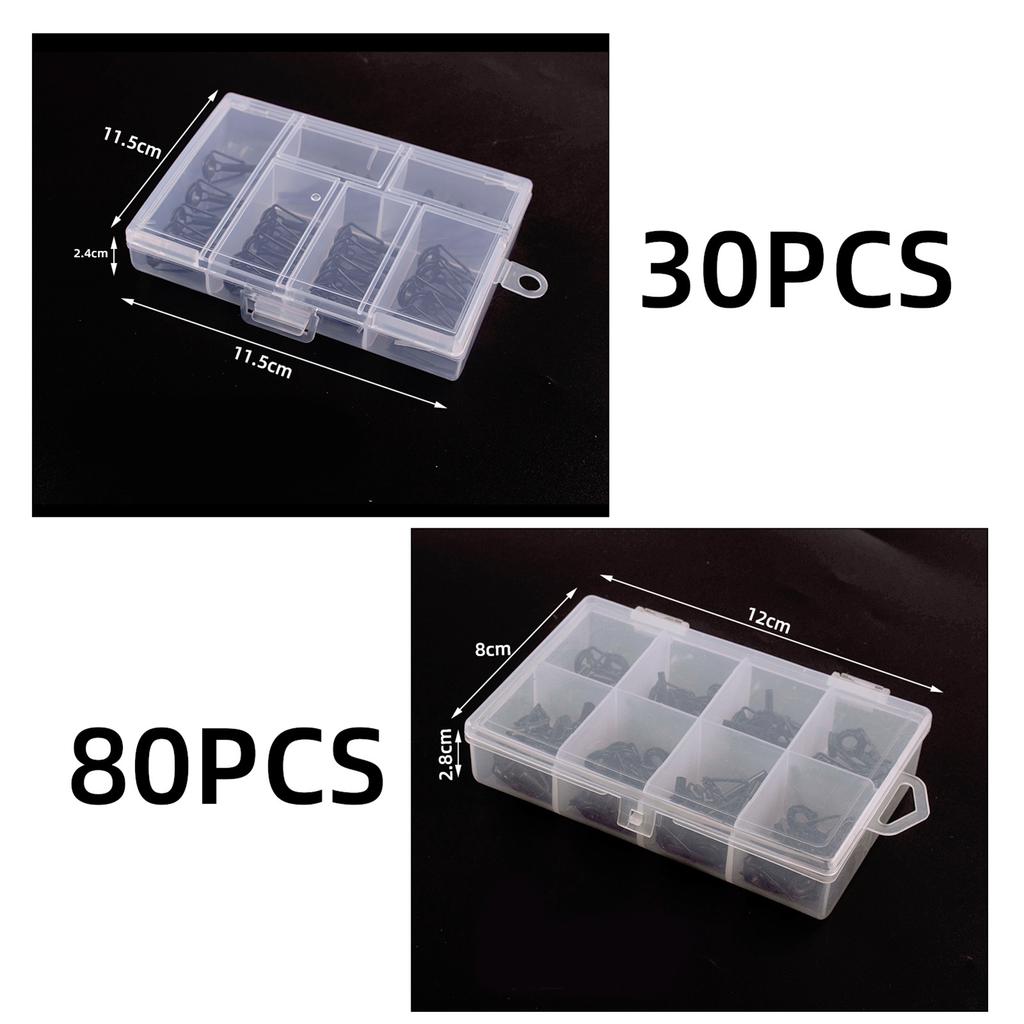 80 шт. насадки для удочки из нержавеющей стали, керамическое кольцо, сменный комплект для ремонта удочки