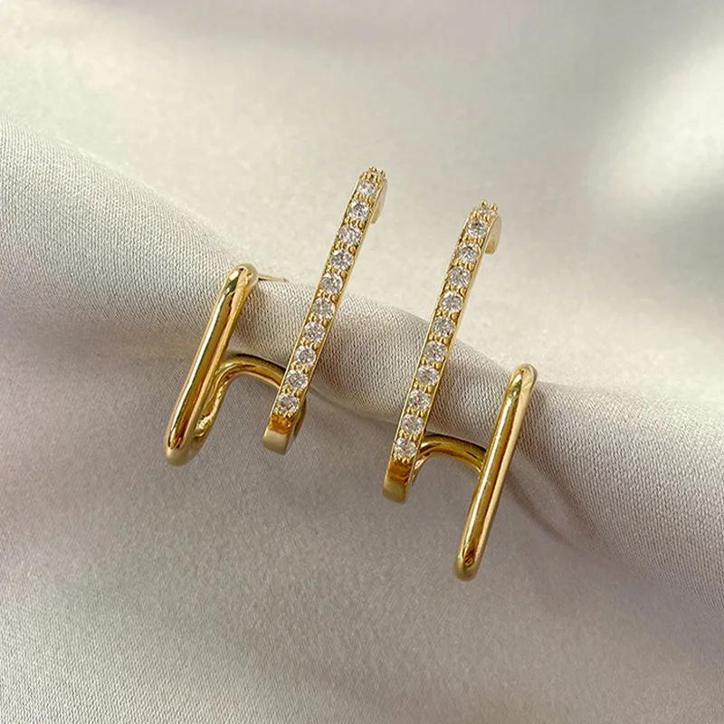 Moda Nafis Rhinestone Dekorli Quloq Qafasi ayol uchun Kelish Rojdestvo Sovg'asi sirg'a Ayollar Sirg'alari