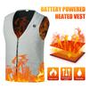 Жилет с подогревом, безрукавка с V-образным вырезом, электрический жилет, куртка на батарейках, жилет, 3 уровня температуры, подогрев