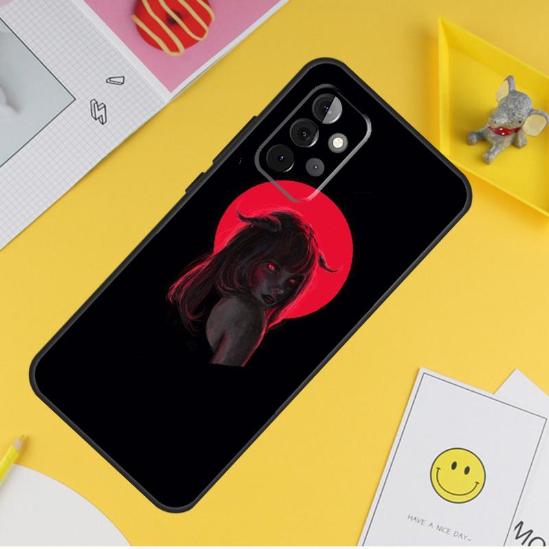 Чехол 'Женщина-дьявол' для Samsung Galaxy A54 A34 A14 A56 A52 A53 A16 A26 A36 A55 A35 A15 A32 A12 A33 A13 A17