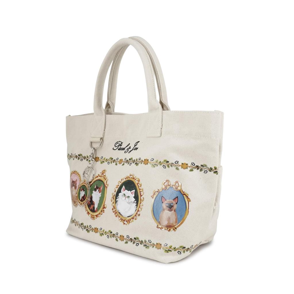 АКСЕССУАРЫ Мини-тоут из парусины Медальон Слоновая кость БЕСПЛАТНО [Paul & Joe] [Paul & Joe] PJA-B1192 PJA-B1192