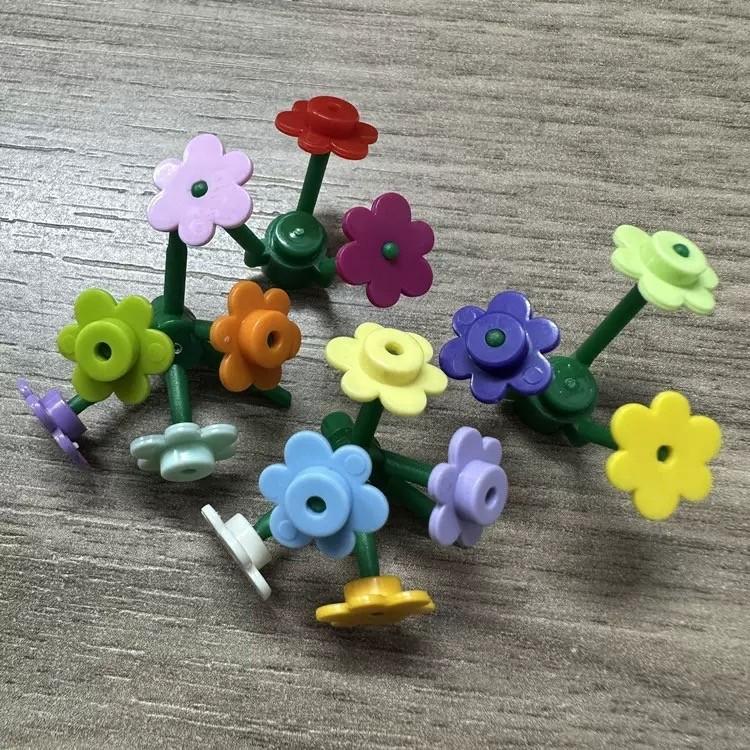 500 шт. Маленький Цветок 3742 Строительный Блок Детали MOC Головка Цветка Кирпичные Игрушки Для Детей Креативные Совместимые с Основным Брендом
