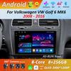 Автомобильный видео-мультимедийный проигрыватель DSP Stereo для Volkswagen VW Golf 6 MK6 2008 - 2016 Android 14 GPS Navi WiFi сенсорный экран 4G
