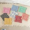 1Pc Placemat Homemade Coasters Table Decor Checkered Square Cup Kitchen Accessories 15x15CM Insulation Mat