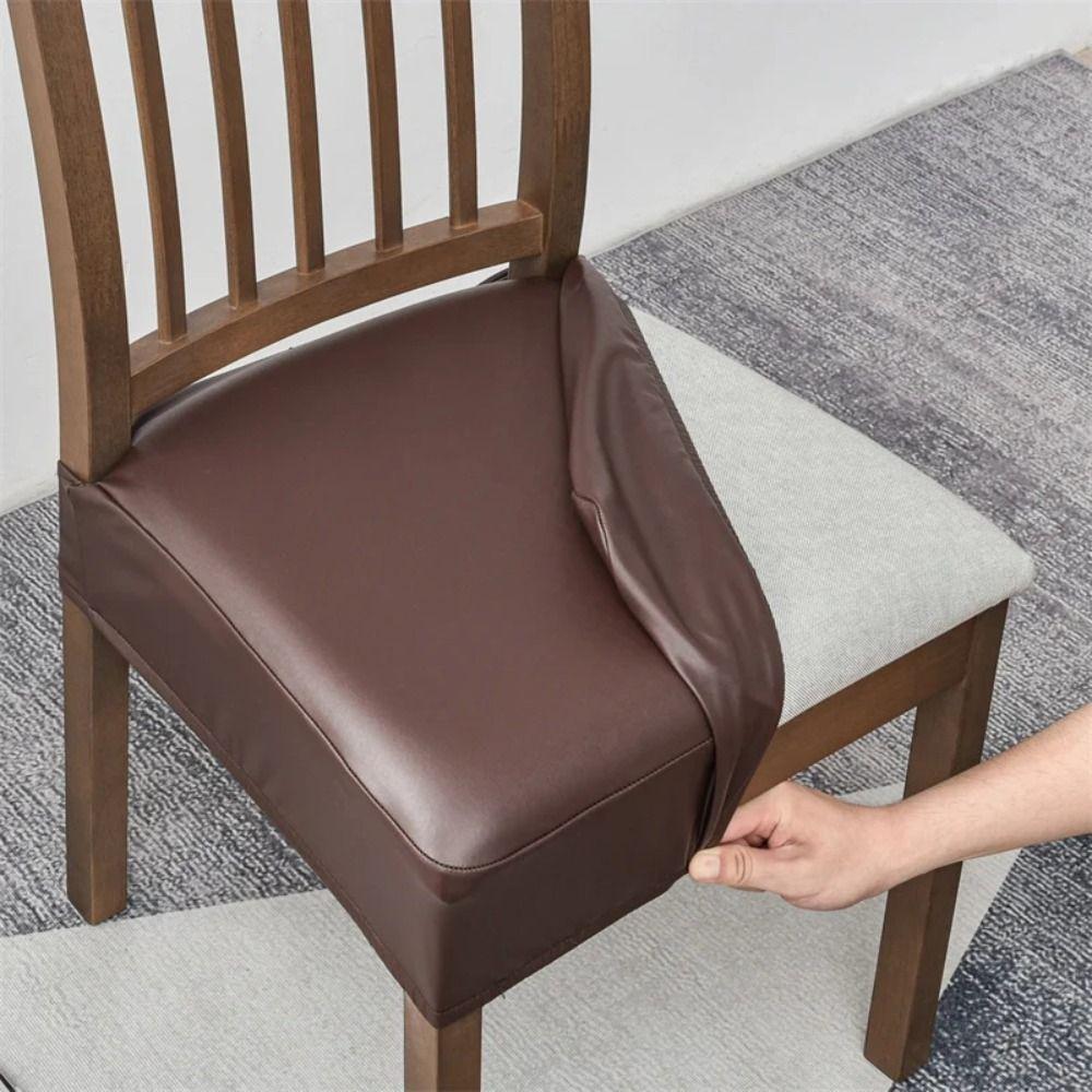 Oil-resistant Waterproof Seat Protectors Square Shape Elastic Chair Slipcover Restaurant Setting