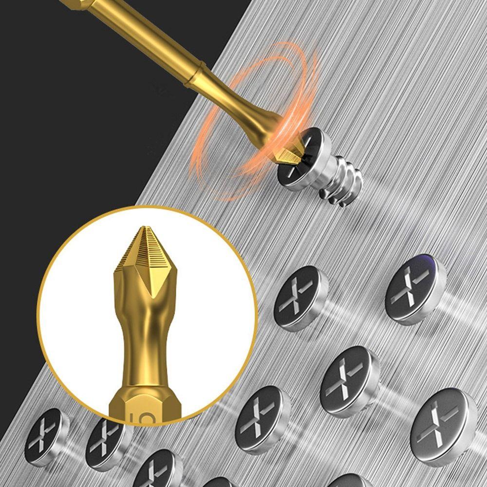 1/6 шт. Набор бит крестовых высокой твердости, противоскользящих PH2, для отвертки, с хвостовиком для установки в патрон, биты с крестообразным шлицем