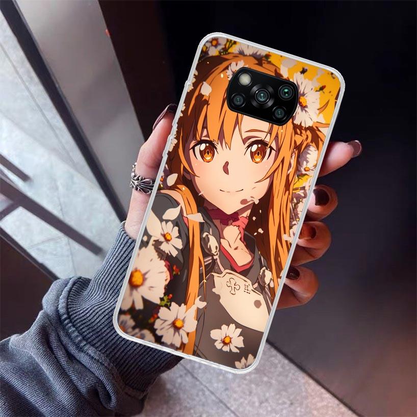 Anime Sword Art Online SAO Phone Case For Xiaomi Poco X5 X6 X7 Pro F7 Ultra M7 Redmi 15C 15 13C 13 12C 12 10 10C 10A 9 9C 9T 9A