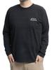 GENUINE DICKIES Men's Long Sleeve T-Shirt, Powder Bleached Print, Crew Neck, Size 4L, Black (50)