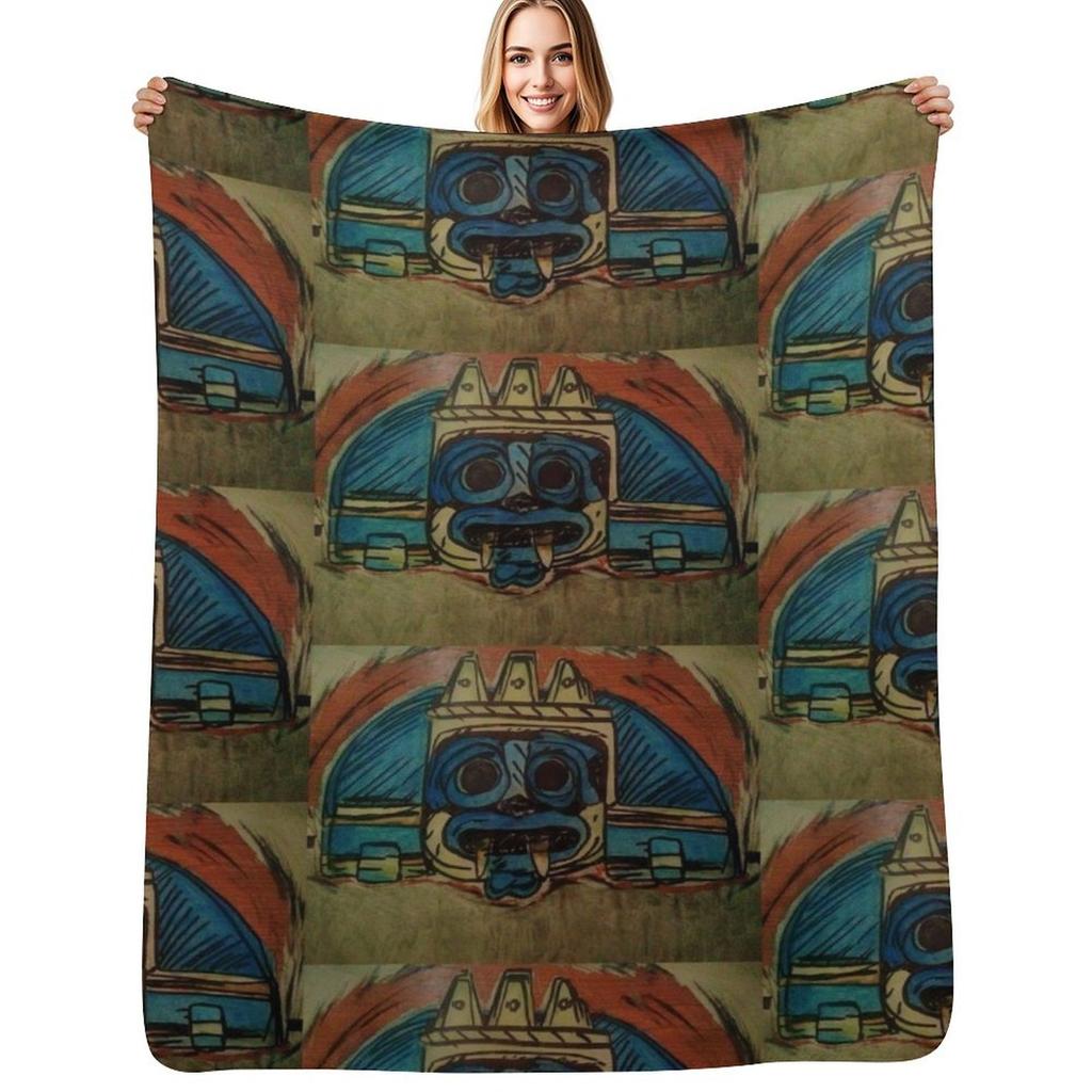 Thaloc God of RainThunder Throw Blanket Warm Flannel Blanket for Couch Chair Bedroom
