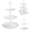 Подставка для кексов, башня, демонстрационная стойка для десертов, трехъярусная конструкция, не содержит бисфенол А, простая сборка, многоярусный поднос для сервировки торта на свадьбу