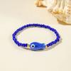 Sea Series Fish Pendant Bracelet Colorful Beach Bangle Retro Polka Dot Bead Bracelet  Summer