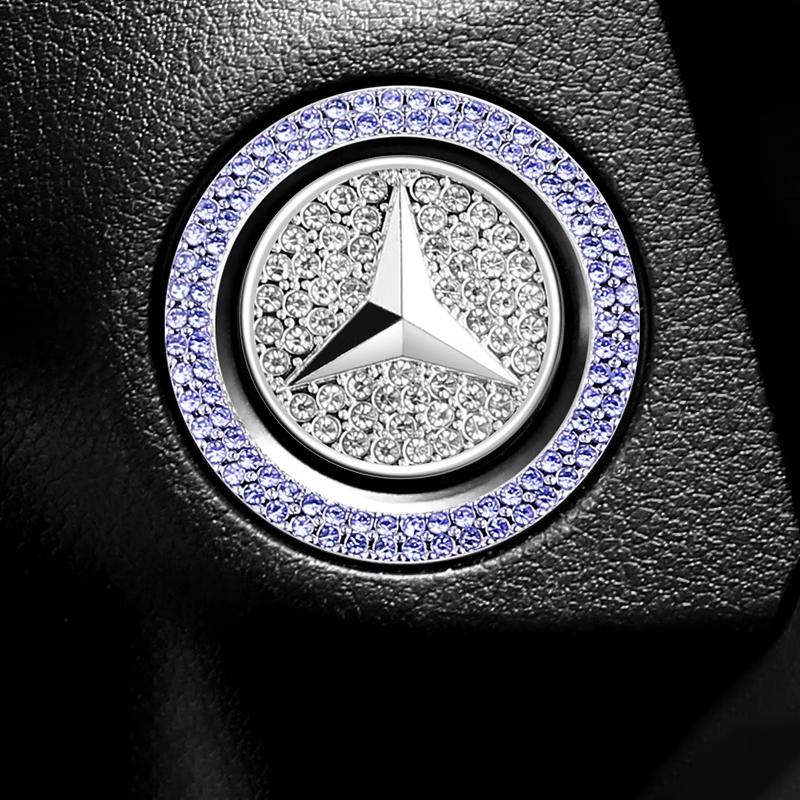 WLX4 1PC Car Diamond-encrusted Protective Cover Auto Interior Accessories For Mercedes Benz A C E S G Class GLC CLE CLA GLB GLS W177