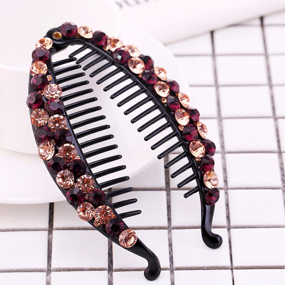Роскошный пучок из волос пони 12 см большого размера Кристалл Длинные разноцветные стразы рыба банан заколка для волос Аксессуары для волос для женщин 1 шт.