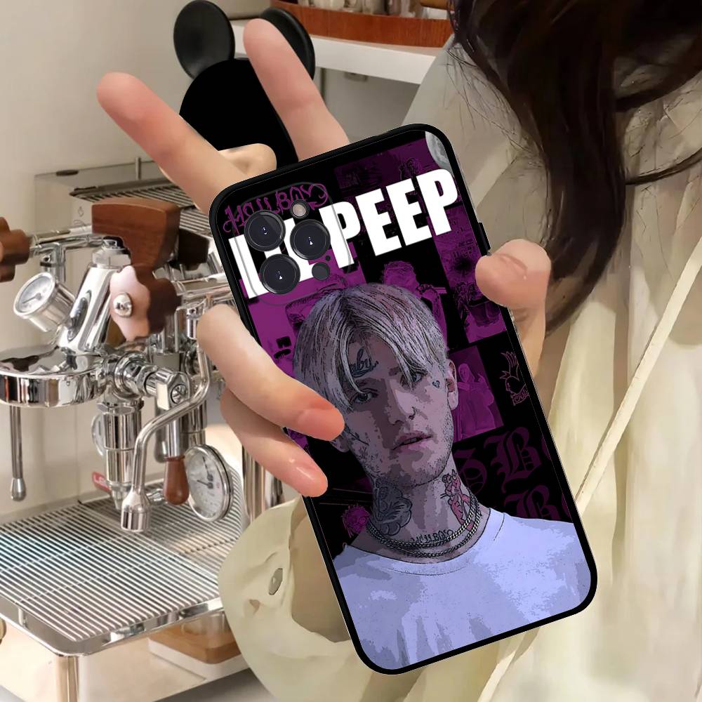 Чехол для телефона из силикона с изображением певца-рэпера L-Lil Peep Для IPhone 11 12 13 14 15 16 17 Pro Max Черный чехол