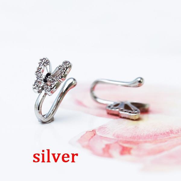 1 шт. Хрустальный бриллиант Имитация пирсинга Кольцо для носа Бабочка Клипса без пирсинга Кольцо для носа Зажимы для ушей Кафф Боди-украшение