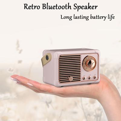 Ретро Bluetooth-динамик Креативный USB Mini Открытый U-диск TF-карта с FM-подарком Портативный маленький динамик