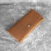 Handmade Leather Long Clutch Wallet for Men Card Holder Bifold Men Wallet Vintage ID Card Holder Purse for Male Gifts