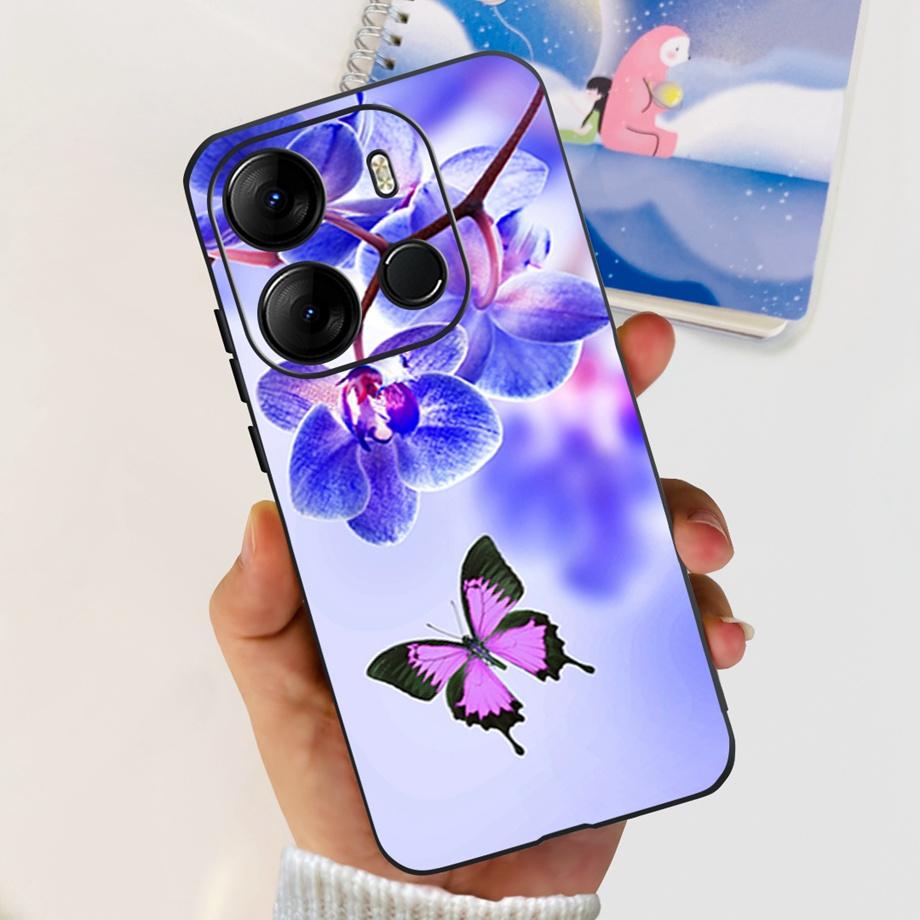 Чехол для телефона Tecno Spark GO 2023 BF7n Tecno Pop 7 Pro BF7 Pop7 Задняя крышка Матовый Мягкий силикон Чехол Fundas Масляный цветок Сердце